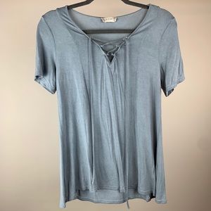 Altar’d State Light Blue Short Sleeve Shirt